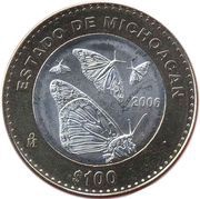 100 Pesos Michoacan, Mexico, 2006 reverse image