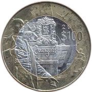 100 Pesos Guanajuato reverse image