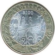 100 Pesos Guerrero, Mexico, 2006 reverse image