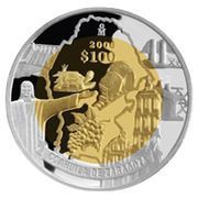 100 Pesos Coahuila - Gold and Silver Proof Issue, Mexico, 2006 reverse image