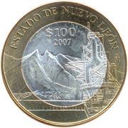 100 Pesos Nuevo Leon, Mexico, 2007 reverse image