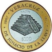 100 Pesos Veracruz, Mexico, 2007 reverse image