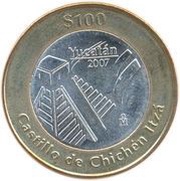 100 Pesos Yucatan, Mexico, 2007 reverse image