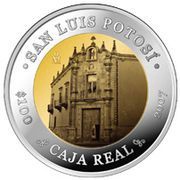 100 Pesos San Luis Potosí - Gold and Silver Proof Issue, Mexico, 2007 reverse image