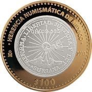 100 Pesos Zapatista Coin from Suriana, Mexico, 2013 reverse image
