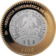 100 Pesos Insurgent Coin, Mexico, 2013 reverse image