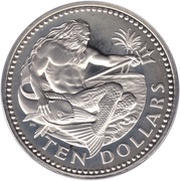 10 Dollars - Elizabeth II Independence - Silver Proof Issue reverse image