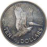 10 Dollars - Elizabeth II Summer Olympics, Barbados, 1983 reverse image
