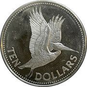 10 Dollars - Elizabeth II Summer Olympics; Silver Proof Issue, Barbados, 1983 reverse image