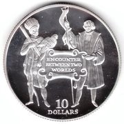 10 Dollars - Elizabeth II Discovery, Barbados, 1992 reverse image