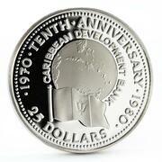 25 Dollars - Elizabeth II Caribbean Development Bank, Barbados, 1980 reverse image