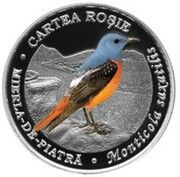 50 Lei Common Rock Thrush, Moldova, 2022 reverse image