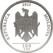 100 Lei Grigore Vieru - 80 years since birth obverse image
