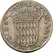 Pezzetta ou 3 sols à l'écu, Monaco, 1673-1683 reverse image