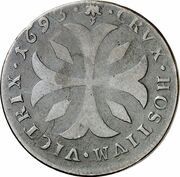 Pezzetta ou 3 sols à la croix Louis 1er, Monaco, 1693-1701 reverse image