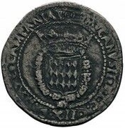 12 Gros - Honore II, Monaco, 1640 reverse image