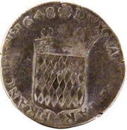 ¼ Ecu - Honoré II, Monaco, 1648-1651 reverse image