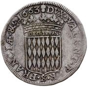 ½ Ecu - Louis I, Monaco, 1663 reverse image