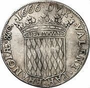 ½ Ecu - Louis I, Monaco, 1665-1666 reverse image