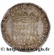 1 Ecu - Honoré II, Monaco, 1648-1651 reverse image