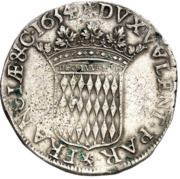 1 Ecu - Honoré II, Monaco, 1654 reverse image