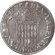 1 Scudo - Louis I, Monaco, 1662-1693 reverse image