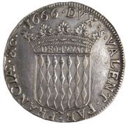 Ecu de 3 livres ou 60 sols Louis I, Monaco, 1662-1693 reverse image