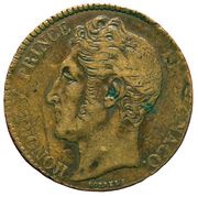5 Centimes - Honoré V large head obverse image