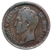 1 Decime - Honore V knot of wreath tied obverse image