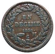 1 Decime - Honore V knot of wreath tied reverse image