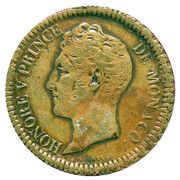 1 Decime - Honore V knot of wreath tied obverse image