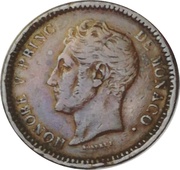 1 Decime - Honore V knot of wreath untied obverse image
