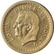 1 Franc - Louis II Gold Pirdfort Essai obverse image