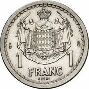 1 Franc - Louis II Silver Piedfort Essai reverse image