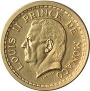 2 Francs - Louis II Gold Piedfort Essai obverse image