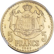 5 Francs - Louis II Essai reverse image
