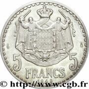 5 Francs - Louis II Silver Piedfort Essai reverse image