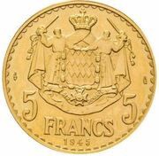 5 Francs - Louis II essai piéfort or reverse image