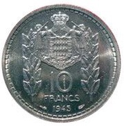 10 Francs - Louis II Essai reverse image