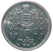 10 Francs - Louis II reverse image