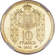 10 Francs - Louis II Essai reverse image