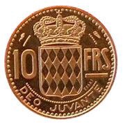 10 Francs - Rainier III Essai reverse image
