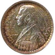 20 Francs - Louis II Silver Piedfort Essai obverse image