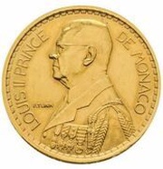 20 francs - Louis II essai piéfort or obverse image