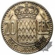 20 Francs - Rainier III Piedfort Essai reverse image