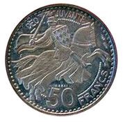 50 Francs - Rainier III Essai reverse image