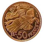 50 Francs - Rainier III Essai, Monaco, 1950 reverse image