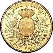 100 Francs - Albert I, Monaco, 1891-1904 reverse image