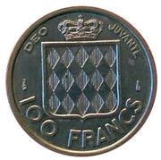 100 Francs - Rainier III reverse image
