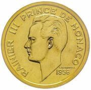 100 Francs - Rainier III Piedfort Essai obverse image